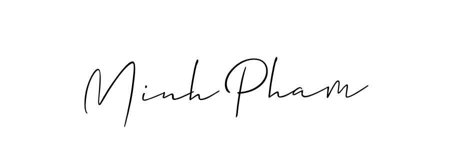 Design your own signature with our free online signature maker. With this signature software, you can create a handwritten (Allison_Script) signature for name Minh Pham. Minh Pham signature style 2 images and pictures png