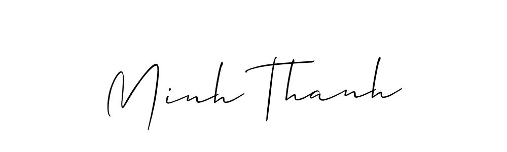 Design your own signature with our free online signature maker. With this signature software, you can create a handwritten (Allison_Script) signature for name Minh Thanh. Minh Thanh signature style 2 images and pictures png