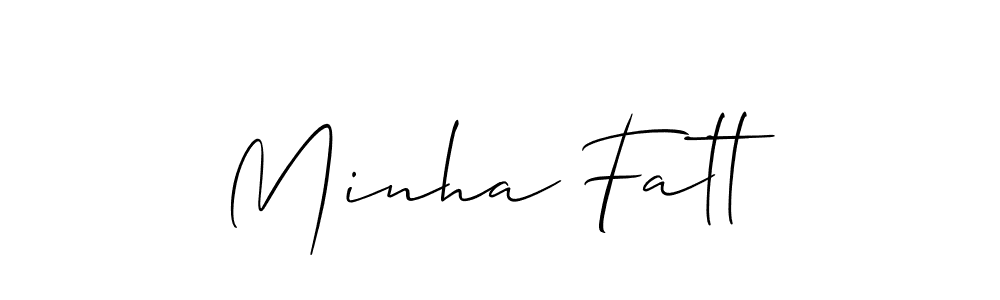 Design your own signature with our free online signature maker. With this signature software, you can create a handwritten (Allison_Script) signature for name Minha Fatt. Minha Fatt signature style 2 images and pictures png