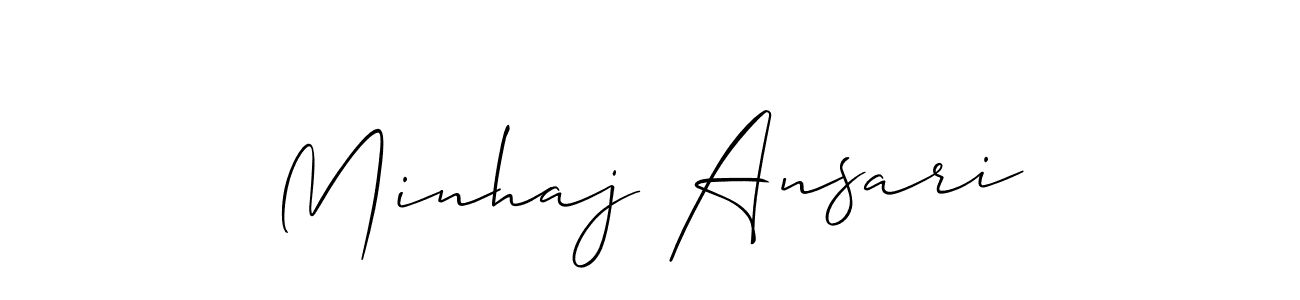 Best and Professional Signature Style for Minhaj Ansari. Allison_Script Best Signature Style Collection. Minhaj Ansari signature style 2 images and pictures png