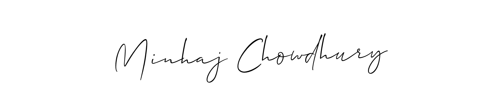 Also we have Minhaj Chowdhury name is the best signature style. Create professional handwritten signature collection using Allison_Script autograph style. Minhaj Chowdhury signature style 2 images and pictures png