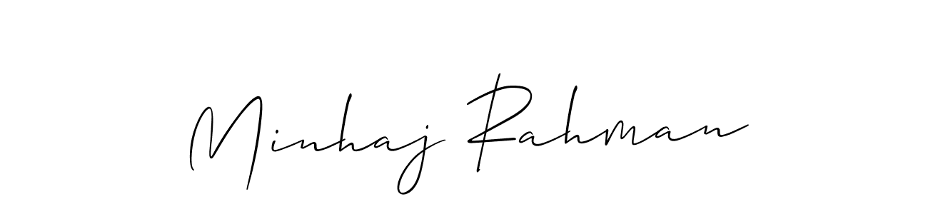 You should practise on your own different ways (Allison_Script) to write your name (Minhaj Rahman) in signature. don't let someone else do it for you. Minhaj Rahman signature style 2 images and pictures png