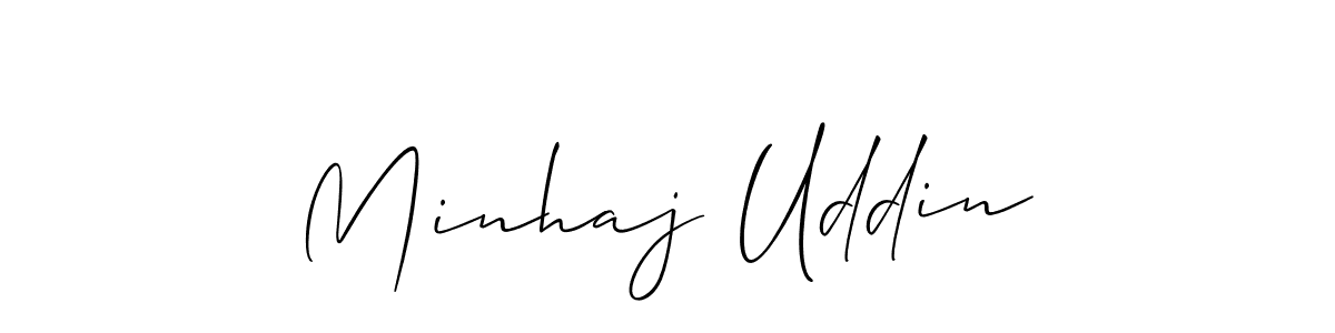 Also we have Minhaj Uddin name is the best signature style. Create professional handwritten signature collection using Allison_Script autograph style. Minhaj Uddin signature style 2 images and pictures png