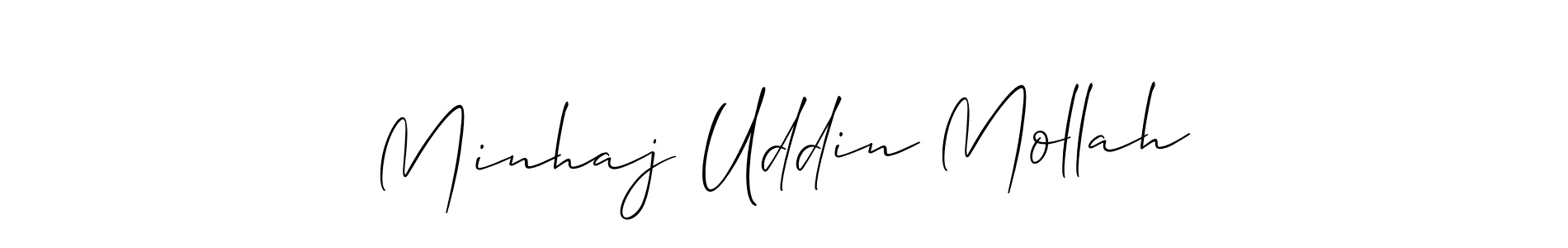 Minhaj Uddin Mollah stylish signature style. Best Handwritten Sign (Allison_Script) for my name. Handwritten Signature Collection Ideas for my name Minhaj Uddin Mollah. Minhaj Uddin Mollah signature style 2 images and pictures png