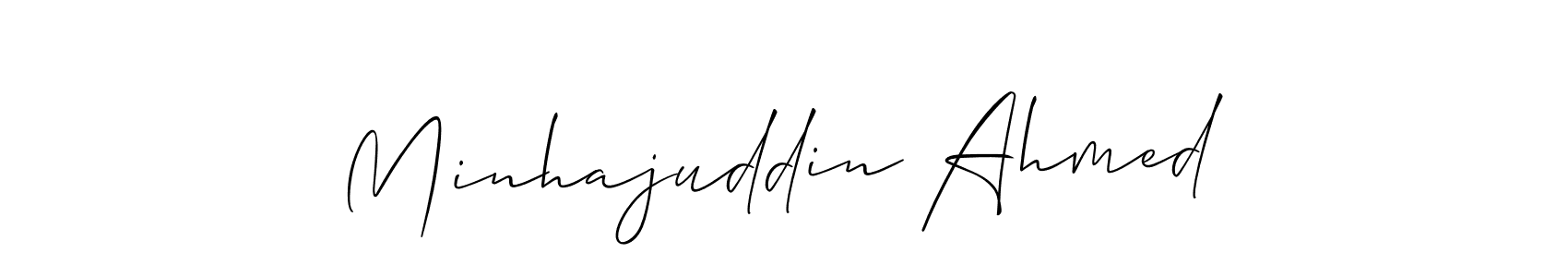 How to make Minhajuddin Ahmed signature? Allison_Script is a professional autograph style. Create handwritten signature for Minhajuddin Ahmed name. Minhajuddin Ahmed signature style 2 images and pictures png