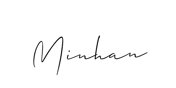 You should practise on your own different ways (Allison_Script) to write your name (Minhan) in signature. don't let someone else do it for you. Minhan signature style 2 images and pictures png