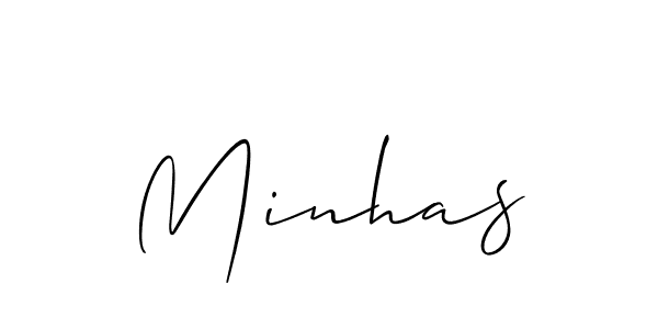 Design your own signature with our free online signature maker. With this signature software, you can create a handwritten (Allison_Script) signature for name Minhas. Minhas signature style 2 images and pictures png