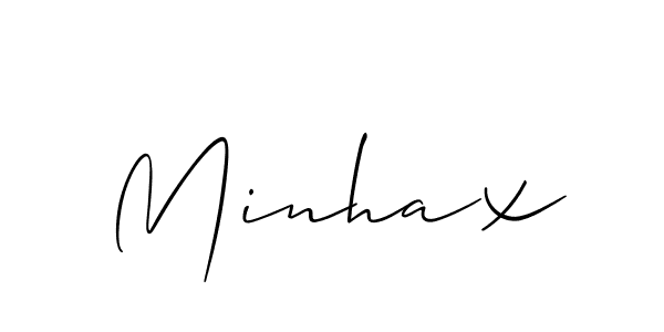 Minhax stylish signature style. Best Handwritten Sign (Allison_Script) for my name. Handwritten Signature Collection Ideas for my name Minhax. Minhax signature style 2 images and pictures png