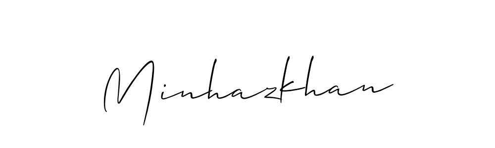 Also You can easily find your signature by using the search form. We will create Minhazkhan name handwritten signature images for you free of cost using Allison_Script sign style. Minhazkhan signature style 2 images and pictures png