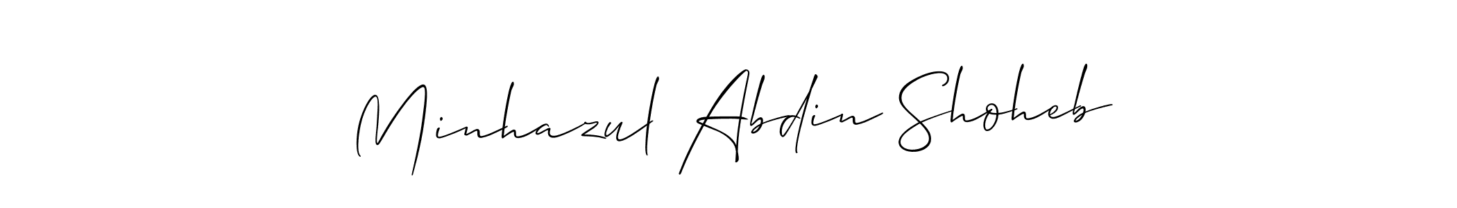Also You can easily find your signature by using the search form. We will create Minhazul Abdin Shoheb name handwritten signature images for you free of cost using Allison_Script sign style. Minhazul Abdin Shoheb signature style 2 images and pictures png
