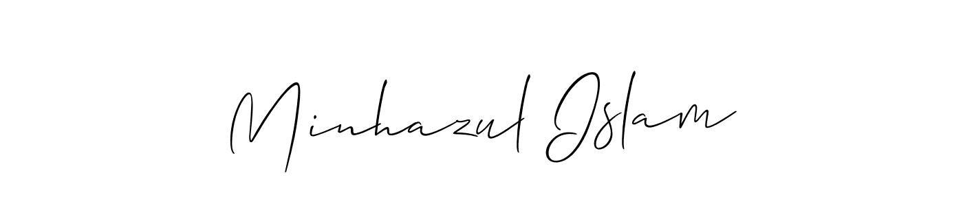 This is the best signature style for the Minhazul Islam name. Also you like these signature font (Allison_Script). Mix name signature. Minhazul Islam signature style 2 images and pictures png