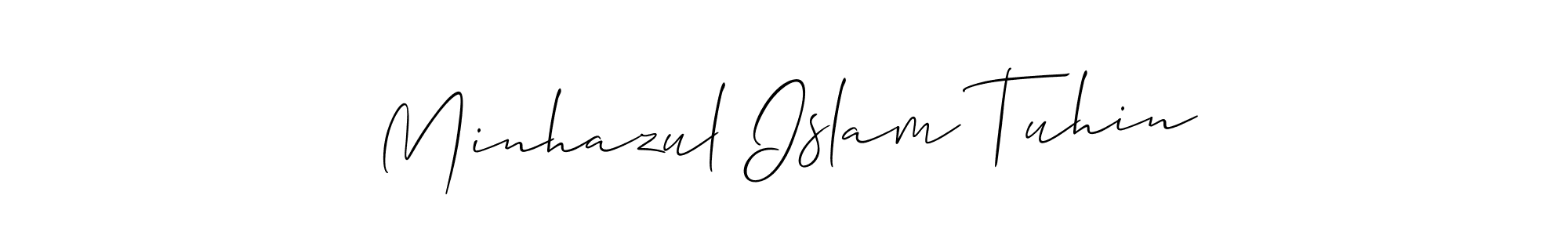 Also we have Minhazul Islam Tuhin name is the best signature style. Create professional handwritten signature collection using Allison_Script autograph style. Minhazul Islam Tuhin signature style 2 images and pictures png