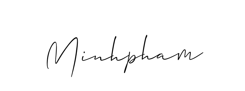 Allison_Script is a professional signature style that is perfect for those who want to add a touch of class to their signature. It is also a great choice for those who want to make their signature more unique. Get Minhpham name to fancy signature for free. Minhpham signature style 2 images and pictures png