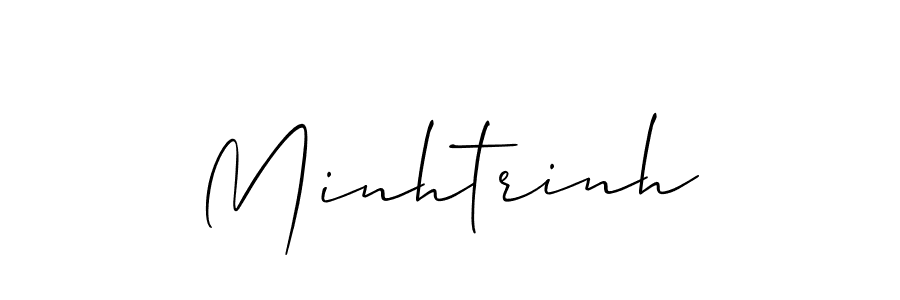 Design your own signature with our free online signature maker. With this signature software, you can create a handwritten (Allison_Script) signature for name Minhtrinh. Minhtrinh signature style 2 images and pictures png