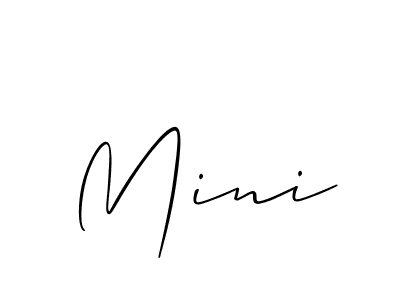 Create a beautiful signature design for name Mini. With this signature (Allison_Script) fonts, you can make a handwritten signature for free. Mini signature style 2 images and pictures png