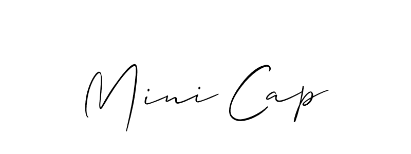 The best way (Allison_Script) to make a short signature is to pick only two or three words in your name. The name Mini Cap include a total of six letters. For converting this name. Mini Cap signature style 2 images and pictures png