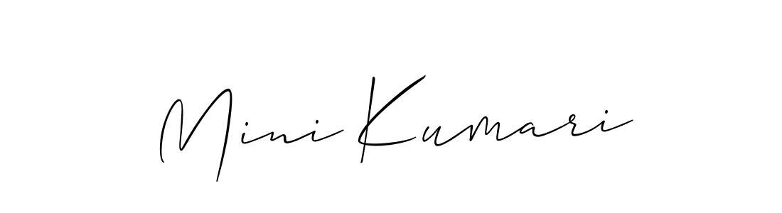 Make a short Mini Kumari signature style. Manage your documents anywhere anytime using Allison_Script. Create and add eSignatures, submit forms, share and send files easily. Mini Kumari signature style 2 images and pictures png
