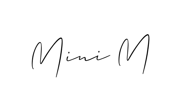 Also we have Mini M name is the best signature style. Create professional handwritten signature collection using Allison_Script autograph style. Mini M signature style 2 images and pictures png