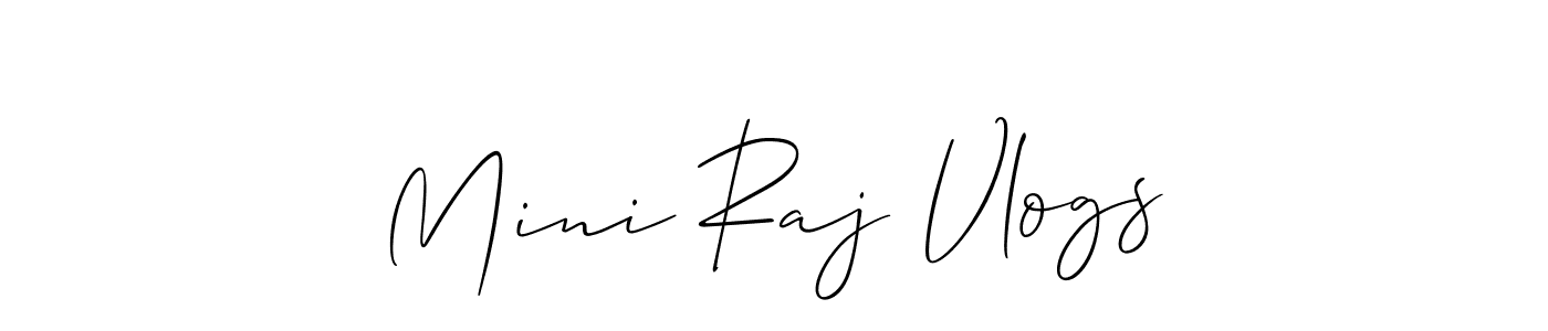 Make a short Mini Raj Vlogs signature style. Manage your documents anywhere anytime using Allison_Script. Create and add eSignatures, submit forms, share and send files easily. Mini Raj Vlogs signature style 2 images and pictures png