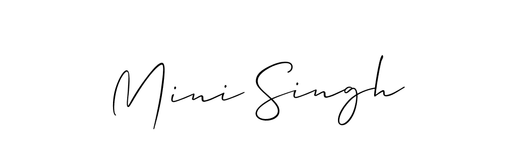 You should practise on your own different ways (Allison_Script) to write your name (Mini Singh) in signature. don't let someone else do it for you. Mini Singh signature style 2 images and pictures png