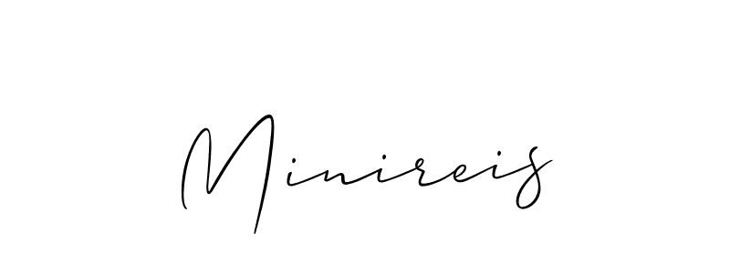 You should practise on your own different ways (Allison_Script) to write your name (Minireis) in signature. don't let someone else do it for you. Minireis signature style 2 images and pictures png