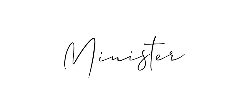 Also You can easily find your signature by using the search form. We will create Minister name handwritten signature images for you free of cost using Allison_Script sign style. Minister signature style 2 images and pictures png