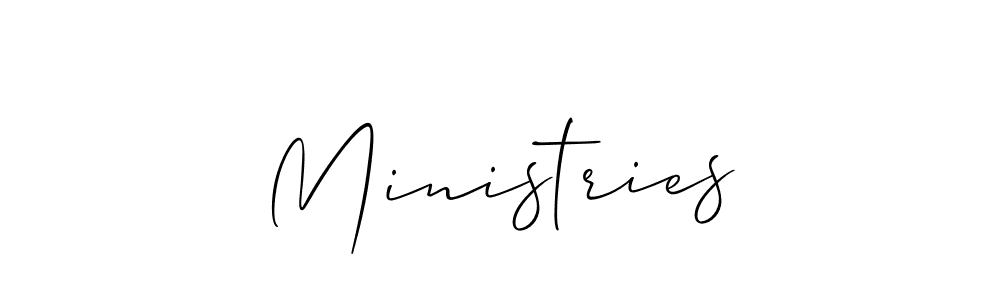 Once you've used our free online signature maker to create your best signature Allison_Script style, it's time to enjoy all of the benefits that Ministries name signing documents. Ministries signature style 2 images and pictures png