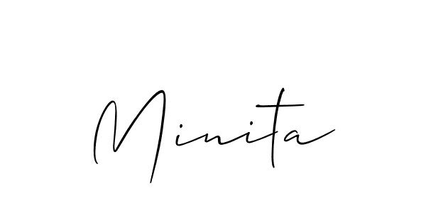 Best and Professional Signature Style for Minita. Allison_Script Best Signature Style Collection. Minita signature style 2 images and pictures png