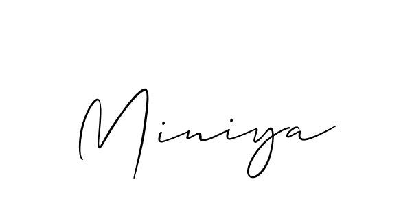 Best and Professional Signature Style for Miniya. Allison_Script Best Signature Style Collection. Miniya signature style 2 images and pictures png