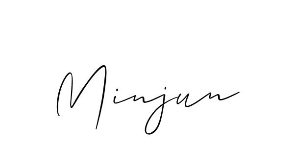 Allison_Script is a professional signature style that is perfect for those who want to add a touch of class to their signature. It is also a great choice for those who want to make their signature more unique. Get Minjun name to fancy signature for free. Minjun signature style 2 images and pictures png