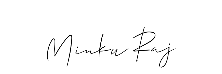Minku Raj stylish signature style. Best Handwritten Sign (Allison_Script) for my name. Handwritten Signature Collection Ideas for my name Minku Raj. Minku Raj signature style 2 images and pictures png