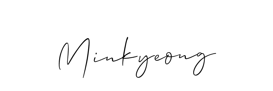 Also we have Minkyeong name is the best signature style. Create professional handwritten signature collection using Allison_Script autograph style. Minkyeong signature style 2 images and pictures png