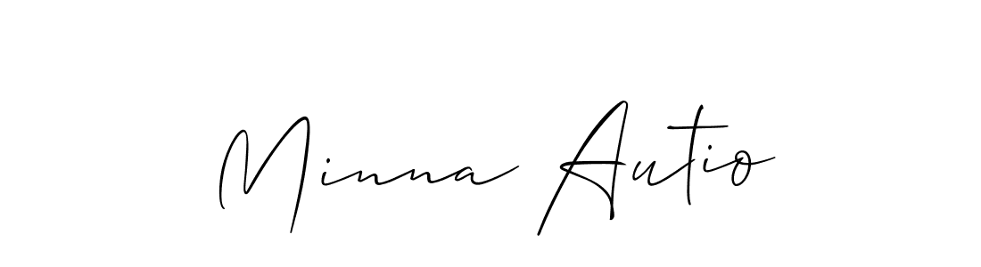 Minna Autio stylish signature style. Best Handwritten Sign (Allison_Script) for my name. Handwritten Signature Collection Ideas for my name Minna Autio. Minna Autio signature style 2 images and pictures png