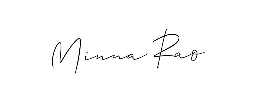 How to make Minna Rao name signature. Use Allison_Script style for creating short signs online. This is the latest handwritten sign. Minna Rao signature style 2 images and pictures png