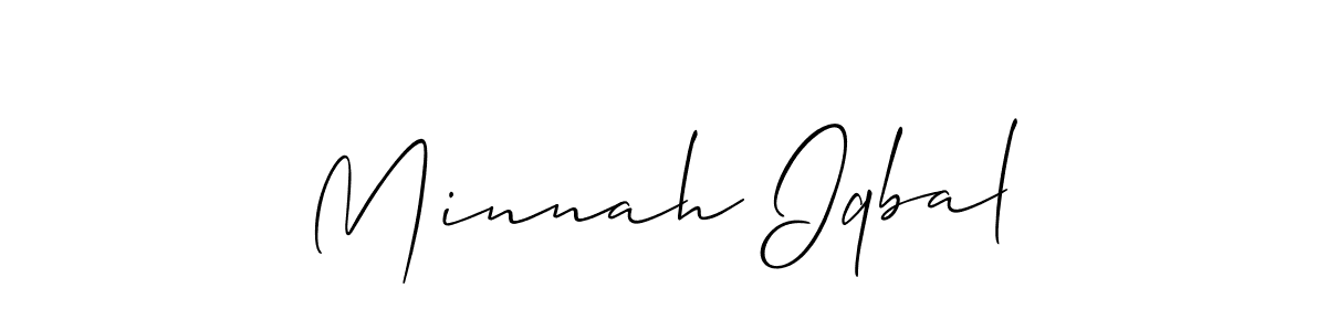 This is the best signature style for the Minnah Iqbal name. Also you like these signature font (Allison_Script). Mix name signature. Minnah Iqbal signature style 2 images and pictures png