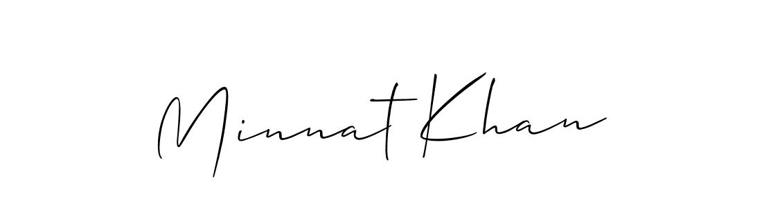 The best way (Allison_Script) to make a short signature is to pick only two or three words in your name. The name Minnat Khan include a total of six letters. For converting this name. Minnat Khan signature style 2 images and pictures png