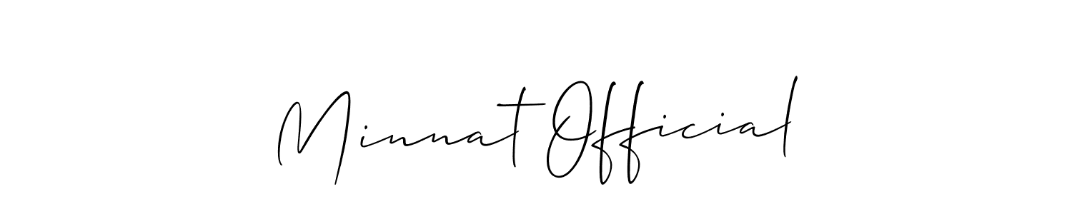 Make a beautiful signature design for name Minnat Official. Use this online signature maker to create a handwritten signature for free. Minnat Official signature style 2 images and pictures png