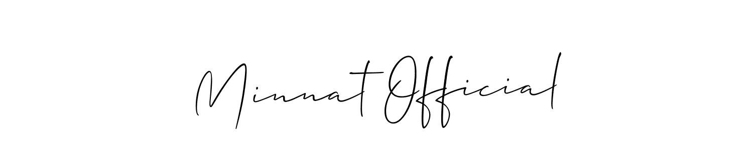 How to make Minnat Official signature? Allison_Script is a professional autograph style. Create handwritten signature for Minnat Official name. Minnat Official signature style 2 images and pictures png