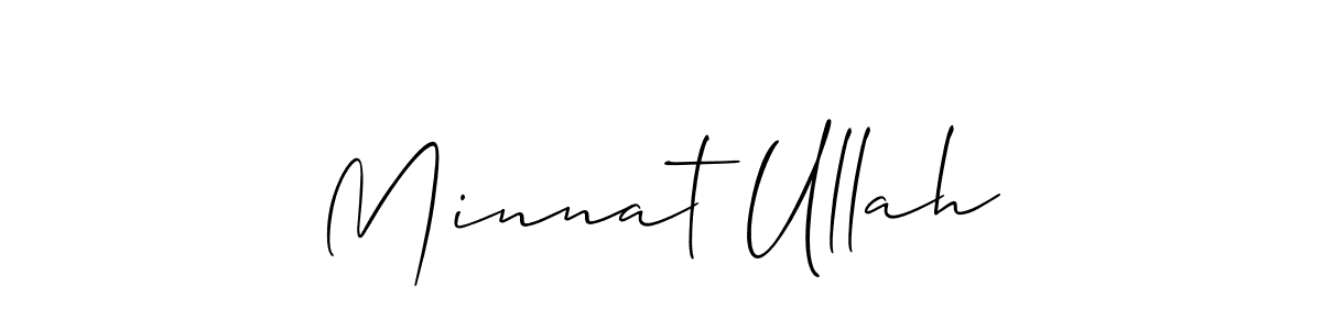 How to Draw Minnat Ullah signature style? Allison_Script is a latest design signature styles for name Minnat Ullah. Minnat Ullah signature style 2 images and pictures png