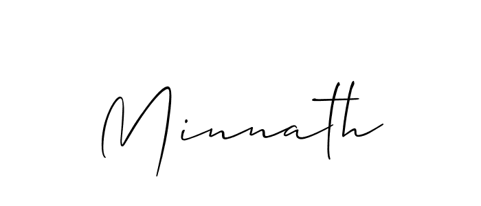 You should practise on your own different ways (Allison_Script) to write your name (Minnath) in signature. don't let someone else do it for you. Minnath signature style 2 images and pictures png