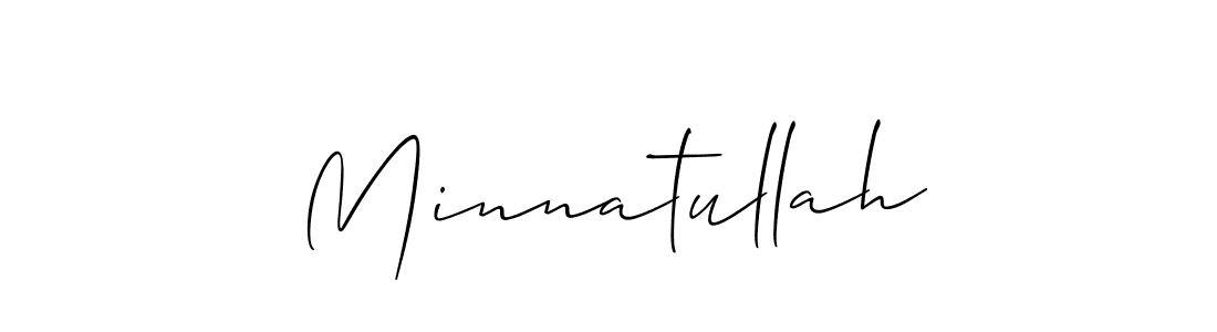 How to make Minnatullah signature? Allison_Script is a professional autograph style. Create handwritten signature for Minnatullah name. Minnatullah signature style 2 images and pictures png