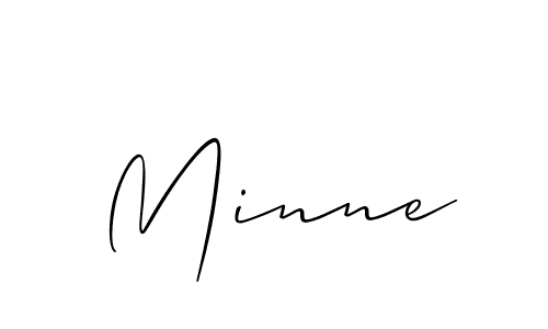 Minne stylish signature style. Best Handwritten Sign (Allison_Script) for my name. Handwritten Signature Collection Ideas for my name Minne. Minne signature style 2 images and pictures png