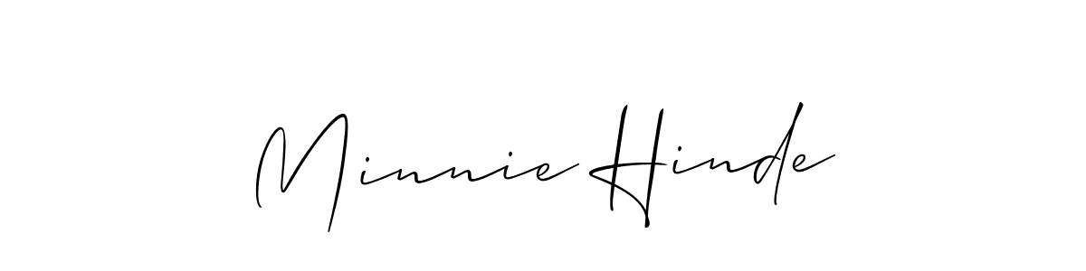 Make a beautiful signature design for name Minnie Hinde. Use this online signature maker to create a handwritten signature for free. Minnie Hinde signature style 2 images and pictures png