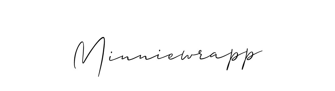 The best way (Allison_Script) to make a short signature is to pick only two or three words in your name. The name Minniewrapp include a total of six letters. For converting this name. Minniewrapp signature style 2 images and pictures png
