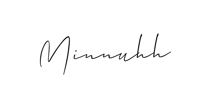 Also we have Minnuhh name is the best signature style. Create professional handwritten signature collection using Allison_Script autograph style. Minnuhh signature style 2 images and pictures png