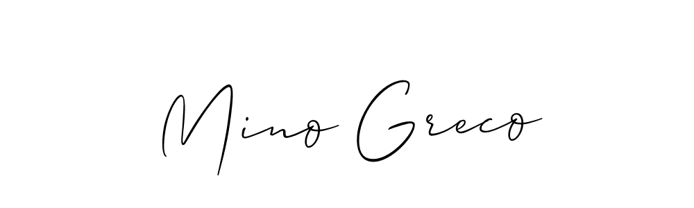 if you are searching for the best signature style for your name Mino Greco. so please give up your signature search. here we have designed multiple signature styles  using Allison_Script. Mino Greco signature style 2 images and pictures png
