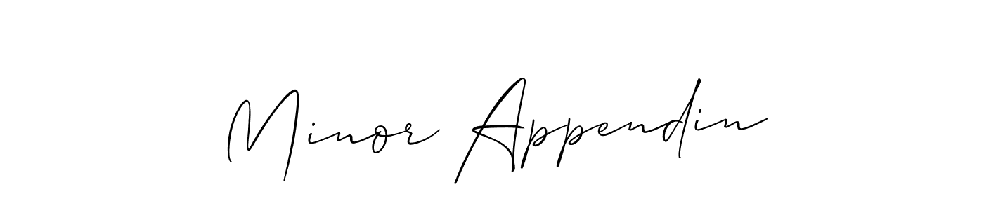Best and Professional Signature Style for Minor Appendin. Allison_Script Best Signature Style Collection. Minor Appendin signature style 2 images and pictures png