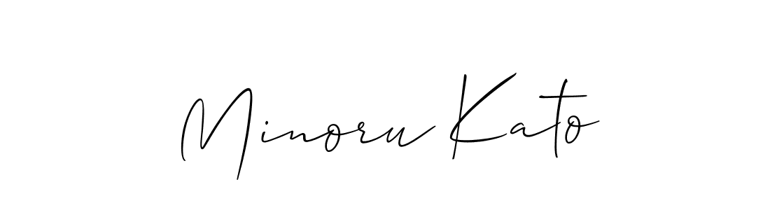 Use a signature maker to create a handwritten signature online. With this signature software, you can design (Allison_Script) your own signature for name Minoru Kato. Minoru Kato signature style 2 images and pictures png