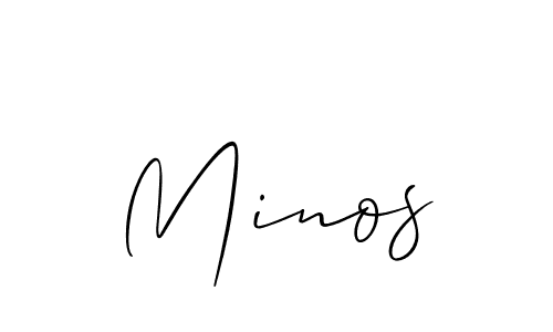 How to make Minos signature? Allison_Script is a professional autograph style. Create handwritten signature for Minos name. Minos signature style 2 images and pictures png