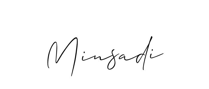 Once you've used our free online signature maker to create your best signature Allison_Script style, it's time to enjoy all of the benefits that Minsadi name signing documents. Minsadi signature style 2 images and pictures png